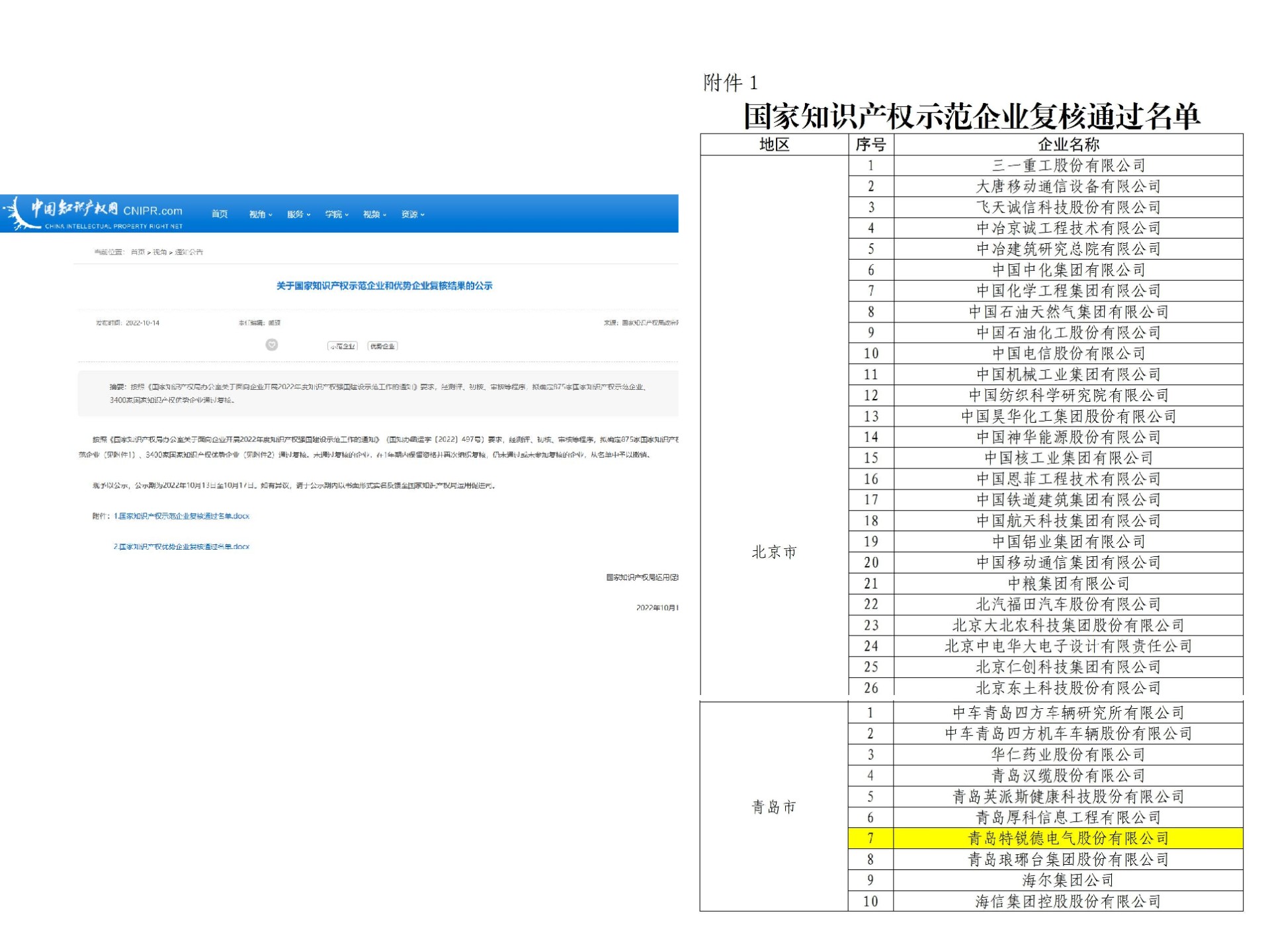 国家知识产权示范企业